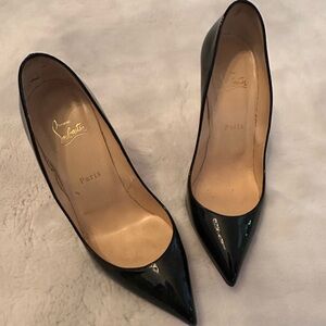 Christian Louboutin Black Patent Leather Heels 40.5